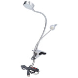 Clip Desk Lamp 10 Gear Adjustable LED Double Head Gooseneck Table Lamp Reading Lamp for Bedroom In Australia - Darrahopens