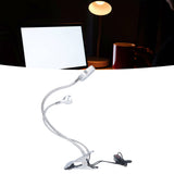 Clip Desk Lamp 10 Gear Adjustable LED Double Head Gooseneck Table Lamp Reading Lamp for Bedroom