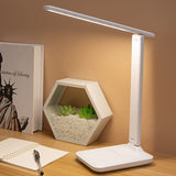 Table Lamp Eye Protection Touch Dimming Plug In 180 Degree Flip Folding Stand Design LED Learning Desk Lamp