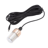 LED Fishing Light Super Bright 60 LEDs 3000lm 30W IP68 Waterproof Underwater Night Fishing Lamp 12‑60V Yellow Light