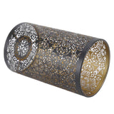 Lamp Shade Hollow Carving Metal Cylindrical Circular Pattern E27 E26 Detachable Decorative Nightstand Table Lamp Shade In Australia - Darrahopens