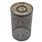 Lamp Shade Hollow Carving Metal Cylindrical Circular Pattern E27 E26 Detachable Decorative Nightstand Table Lamp Shade