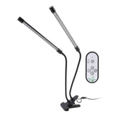 Plant Grow Light Dimmable Timing Full Spectrum USB Powered Dual Head Clip On LED Plant Lamp for Indoor 30W