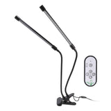 Plant Grow Light Dimmable Timing Full Spectrum USB Powered Dual Head Clip On LED Plant Lamp for Indoor 30W