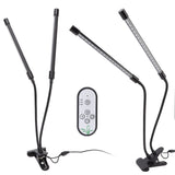 Plant Grow Light Dimmable Timing Full Spectrum USB Powered Dual Head Clip On LED Plant Lamp for Indoor 30W