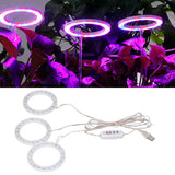 LED Plant Grow Lights Full Spectrum USB Growing Light Timing 5 Level Dimming for Indoor Plant Growing Red Blue Light