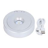 LED Display Base USB RGB Colorful Light Rotating Crystal Display Base Stand for Bottle Jewellery Handicraft