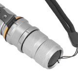 Telescopic Zoomable Flashlight 5 Lighting Modes 5000LM Waterproof Bright Flashlight for Outdoor Adventure Camping Home Gray
