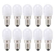10Pcs E14 Light Bulb Stainless Steel 1.5W 220V LED Bulb for Chandelier Ceiling Cabinet Wall Table Lamps Warm White Light