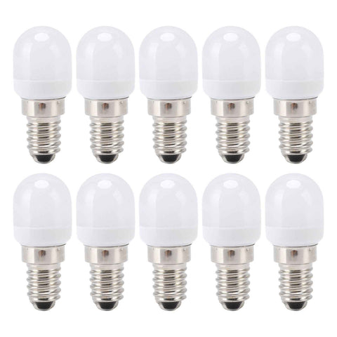 10Pcs E14 Light Bulb Stainless Steel 1.5W 220V LED Bulb for Chandelier Ceiling Cabinet Wall Table Lamps Warm White Light In Australia - Darrahopens