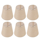 6PCS Linen Fabric Lamp Shade Cover Cylindrical Lampshade with Iron Support for Household Light In Australia - Darrahopens