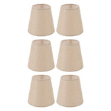 6PCS Linen Fabric Lamp Shade Cover Cylindrical Lampshade with Iron Support for Household Light In Australia - Darrahopens