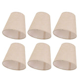 6PCS Linen Fabric Lamp Shade Cover Cylindrical Lampshade with Iron Support for Household Light In Australia - Darrahopens