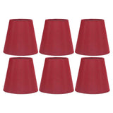 6PCS Fabric Lampshade Modern Simple Good Light Transmission Table Lamp Shade for E14 Bulb Miniature Bulb for Ceiling Lamp A3 01 Wine Red In Australia - Darrahopens
