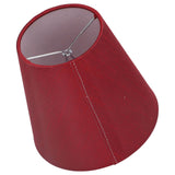 6PCS Fabric Lampshade Modern Simple Good Light Transmission Table Lamp Shade for E14 Bulb Miniature Bulb for Ceiling Lamp A3 01 Wine Red