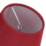 6PCS Fabric Lampshade Modern Simple Good Light Transmission Table Lamp Shade for E14 Bulb Miniature Bulb for Ceiling Lamp A3 01 Wine Red