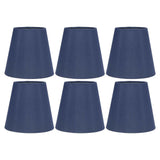 6PCS Fabric Lampshade Modern Simple Good Light Transmission Table Lamp Shade for E14 Bulb Miniature Bulb for Ceiling Lamp A3 02 Dark Blue In Australia - Darrahopens