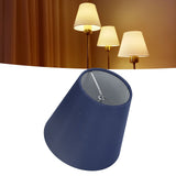 6PCS Fabric Lampshade Modern Simple Good Light Transmission Table Lamp Shade for E14 Bulb Miniature Bulb for Ceiling Lamp A3 02 Dark Blue