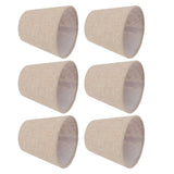 6Pcs Small Lamp Shade Clip On Drum Linen Fabric Lampshade for Candle Bulbs Lighting Accessories
