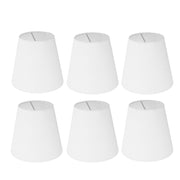6Pcs White Fabric Lampshade Kit Modern Minimalist Lampshade for Candelabra Floor Table Chandelier Wall