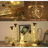 1/6 Pcs of Solar Power Wine Bottle Cork String Light 20 LED Fairy String Light