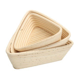 Triangle Bread Proofing Baskets with Liner Dough Rising Rattan Handmade Rattan Bowl