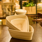 Triangle Bread Proofing Baskets with Liner Dough Rising Rattan Handmade Rattan Bowl