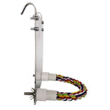 Bird Mirror Toy with Rope Mirror Perch Parrot Bite Toy Parrot Claw Perches Bird Cage Chew Toy In Australia - Darrahopens