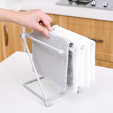 Countertop Kitchen Towel Rack Foldable Fingertip Towel Holder Dishcloth Hanger for Bathroom Vanity Countertops