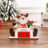 Christmas Countdown Calendar Santa Claus Snowman Elk Calendar Cartoon Advent Calendar DIY Craft for New Year Party Decor