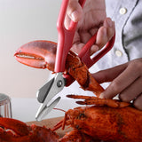 Stainless Steel Seafood Scissors Lobster Fish Scissors Detachable Lobster Forceps Kitchen Tool