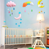 Ceiling Mobile Hanging Cloud Decorations Rainbow Mobile Cloud Ceiling Decor Durable Portable Felt Floating Cloud Room Decoration Pendant