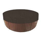 Round Hot Tub Cover Pool Dust Cover Bathtub Drawstring Oxford Cloth Cover for Outdoor Pool Brown In Australia - Darrahopens