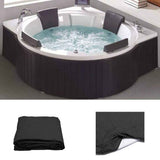Round Hot Tub Cover Pool Dust Cover Bathtub Drawstring Oxford Cloth Cover for Outdoor Pool Brown In Australia - Darrahopens