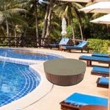Round Hot Tub Cover Pool Dust Cover Bathtub Drawstring Oxford Cloth Cover for Outdoor Pool Brown In Australia - Darrahopens