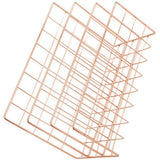 Letter Holder Iron Metal Three Grid Bookcase Holder Multifunctional File Sorter Organizer In Australia - Darrahopens