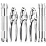 12PCS Seafood Tools Crab Sheller Forks Set Opener Shellfish Lobster Leg Sheller Kitchen Accessories