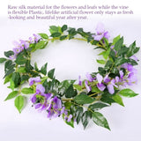 Artificial Flowers Wisteria Garland Vine Simulation Wreath Rattan Hanging Garland for Home Garden Ceremony Wedding Arch Floral Decor In Australia - Darrahopens