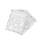 100pcs Christmas Gift Packaging Bag Plastic Packaging Bag Snowfake Printed Candy Package Bag In Australia - Darrahopens