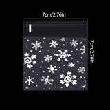 100pcs Christmas Gift Packaging Bag Plastic Packaging Bag Snowfake Printed Candy Package Bag In Australia - Darrahopens
