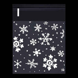 100pcs Christmas Gift Packaging Bag Plastic Packaging Bag Snowfake Printed Candy Package Bag In Australia - Darrahopens