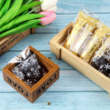 100pcs Christmas Gift Packaging Bag Plastic Packaging Bag Snowfake Printed Candy Package Bag