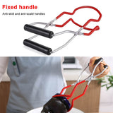 Canning Jar Lifter with Grip Handle Canning Tongs Stainless Steel Anti Scalding Anti Slip Wide Mouth Clip for Kitchen Restaurant