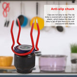 Canning Jar Lifter with Grip Handle Canning Tongs Stainless Steel Anti Scalding Anti Slip Wide Mouth Clip for Kitchen Restaurant