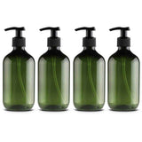 4PCS Plastic Bottles with Pump 500ml Refillable Plastic Soap Dispenser Bottle for Bathroom or Kitchen Handwash Lotions Shampoo Conditioner