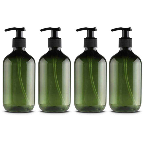 4PCS Plastic Bottles with Pump 500ml Refillable Plastic Soap Dispenser Bottle for Bathroom or Kitchen Handwash Lotions Shampoo Conditioner