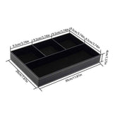 4 Compartments Leatherette Valet Tray Desk Dresser Top Organizer Box for Wallets Coins Keys and Jewelry In Australia - Darrahopens