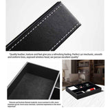 4 Compartments Leatherette Valet Tray Desk Dresser Top Organizer Box for Wallets Coins Keys and Jewelry In Australia - Darrahopens