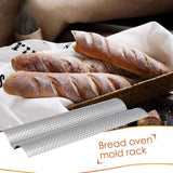 2 Slot Baguette Baking Tray Nonstick Bread Baking Tray Stainless Steel Baking Pan In Australia - Darrahopens