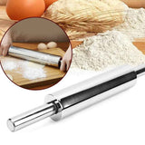 Stainless Steel Rolling Pin Non Stick Rolling Pin for Baking Dough Pizza Pie Baking Making Tool Kitchen Accessories